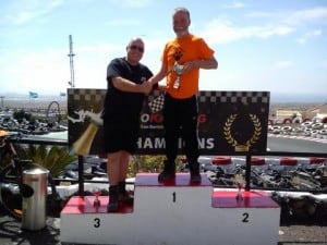 Steve Hall Kennel Klub bike ride Lanzarote gokart